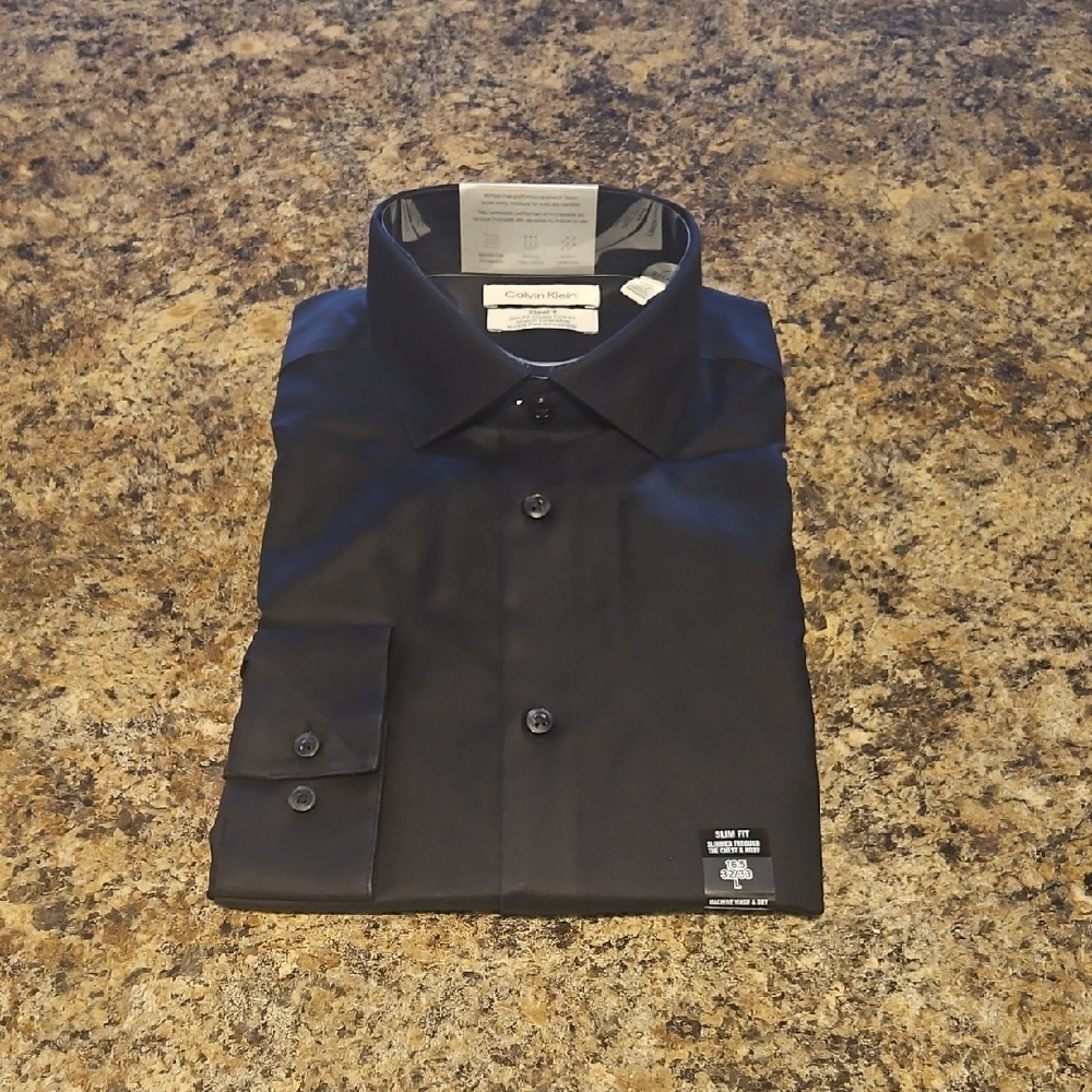 Calvin Klein Men's Black Dress Shirt